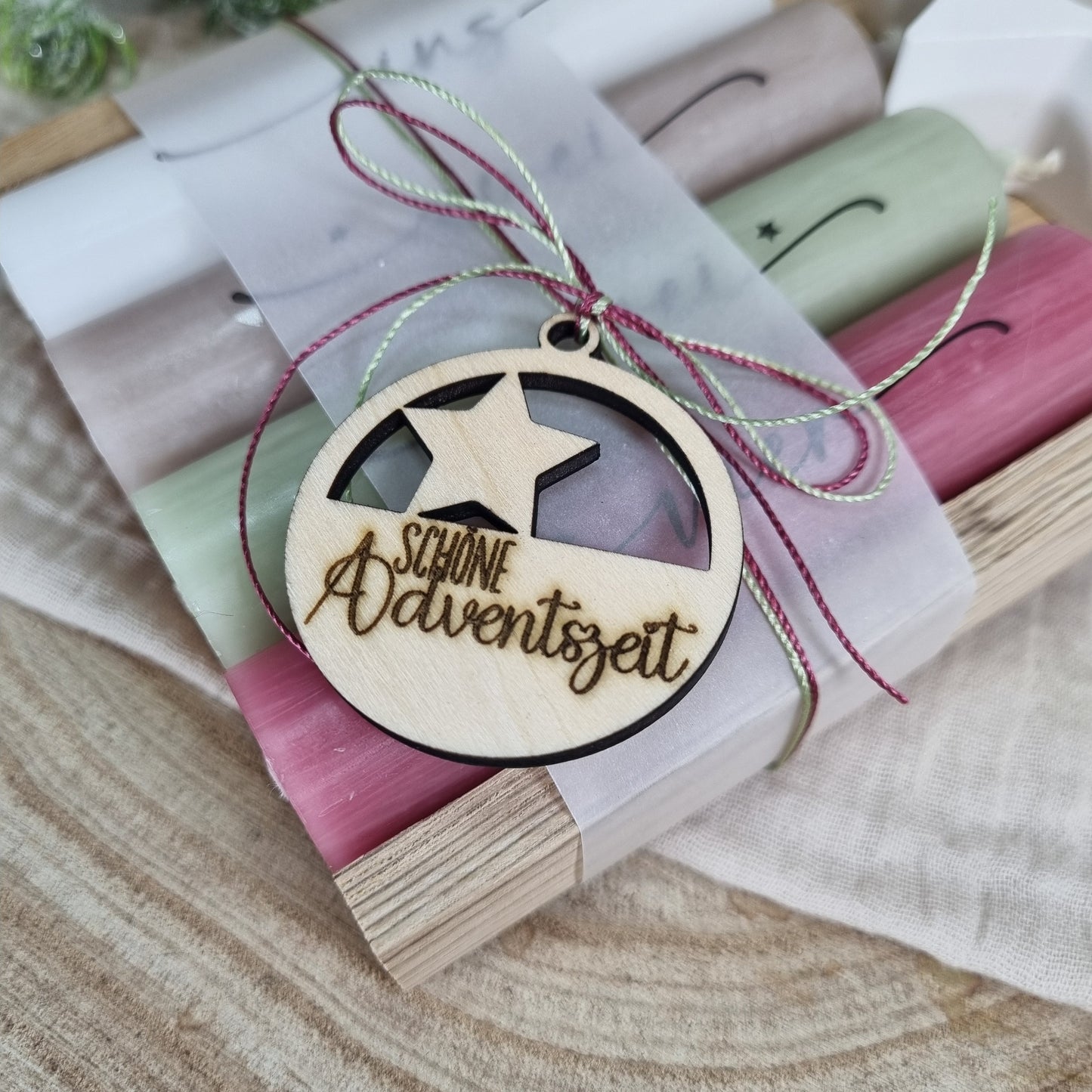 Kerzenset Advent | Adventskranz to go | Geschenkset Weihnachten | Adventskalenderkerzen | Adventskranzkerzen